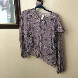 Anthropologie Dolan long sleeve floral top  Size Medium